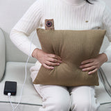 USB Graphene heated throw pillow