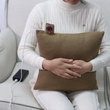 USB Graphene heated throw pillow