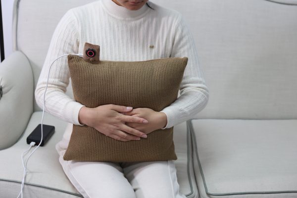 Cordless Graphene heated throw pillow